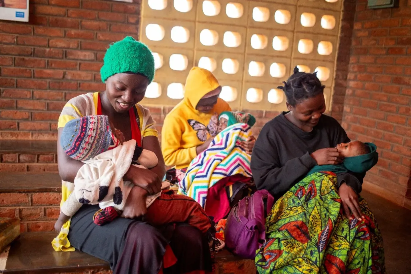 Mothers and their children in Malawi